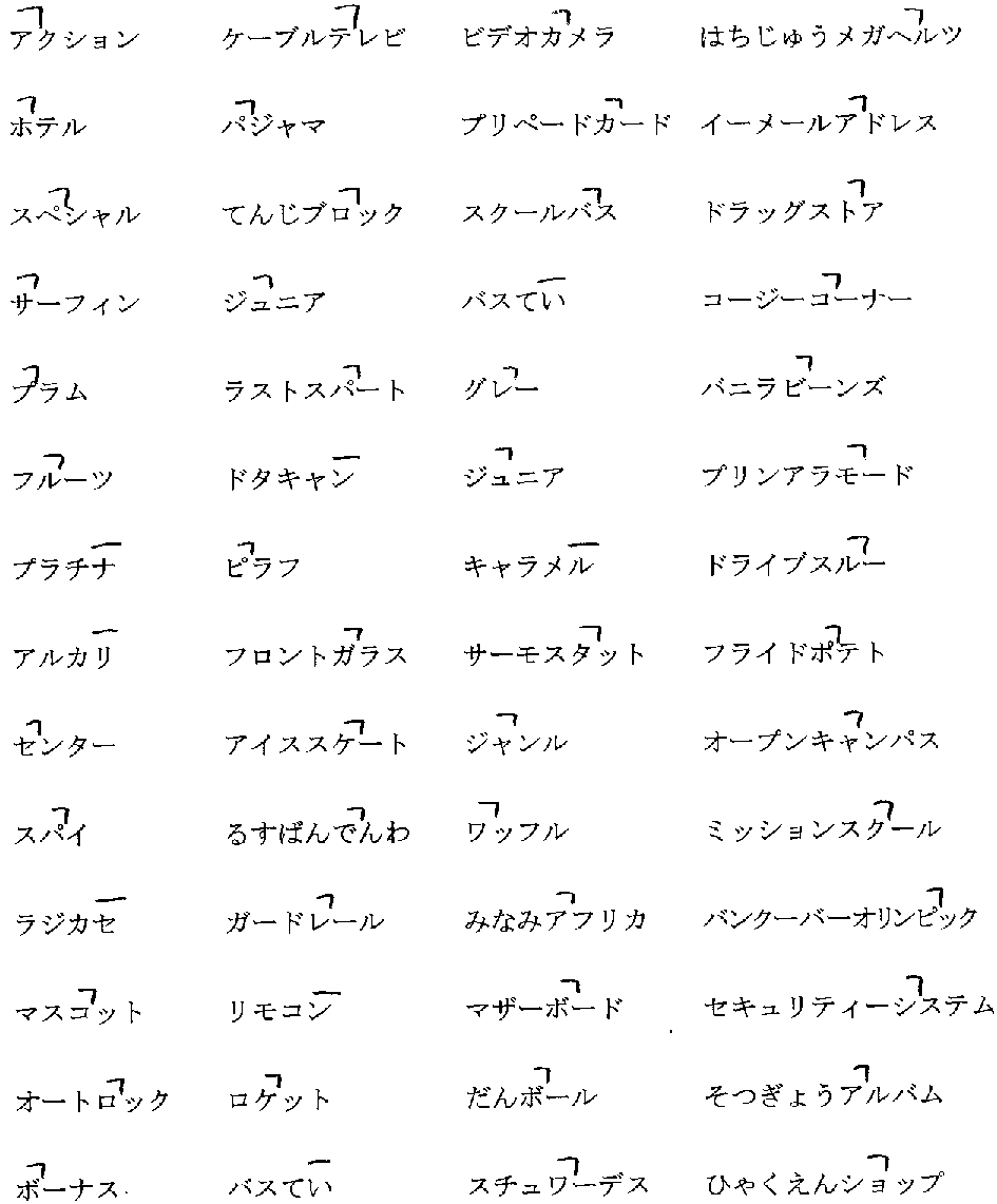katakana words